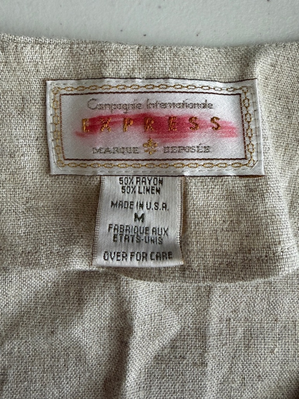 🤎💛EXPRESS Oatmeal🌾Linen Tunic Vest - Picture 5 of 5